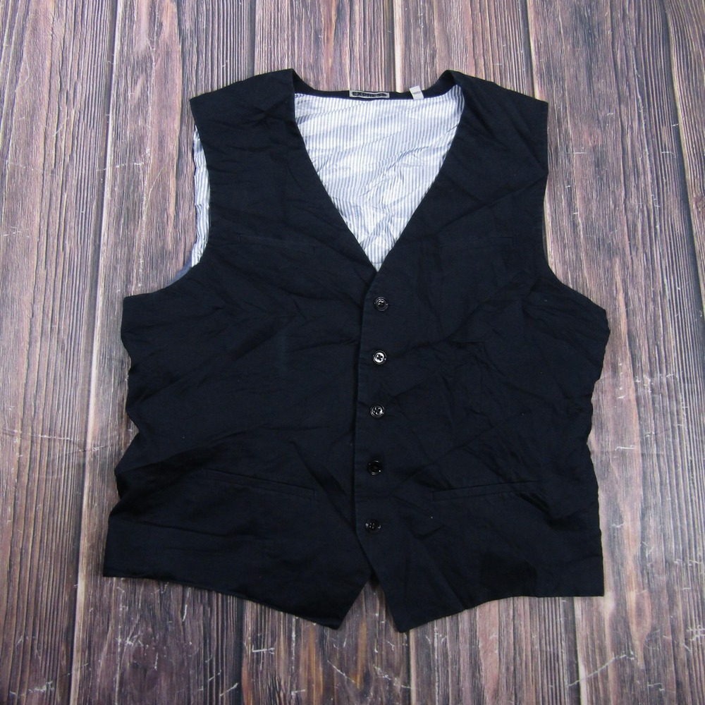 Suit‎ Vest Mens L Blue Express 3 Piece Slim Fit Belted Business Formal Waistcoat